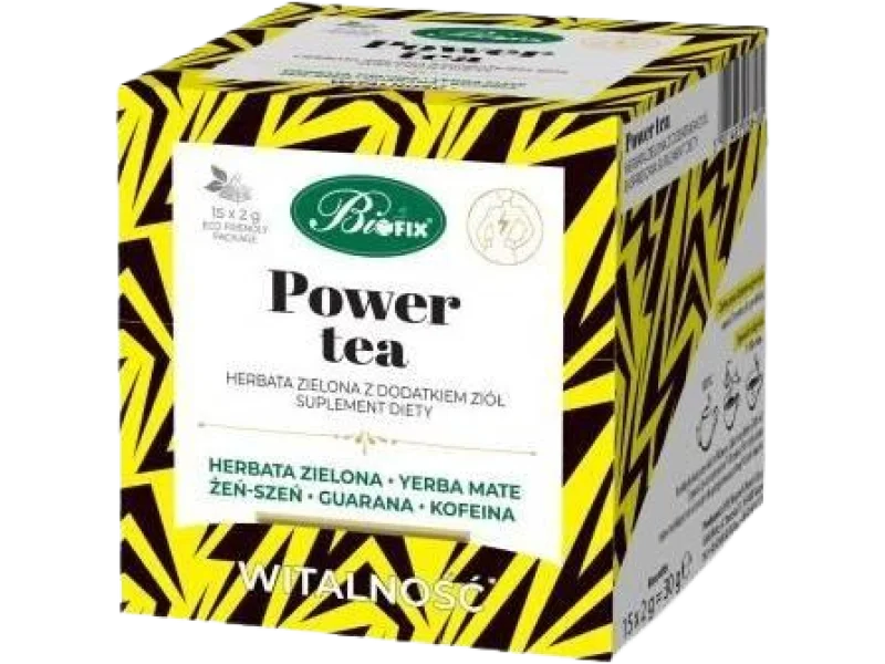 BiFix Power Tea Herbata zielona z dodatkiem ziół, saszetki