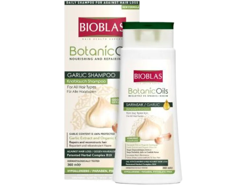 BIOBLAS Botanic Oils ziołowy szampon czosnkowy przeciw wypadaniu włosów