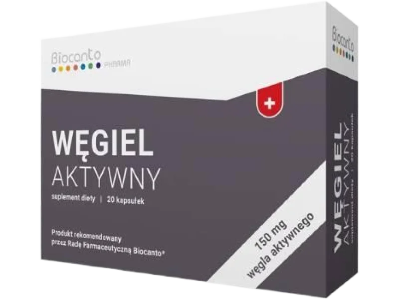 BIOCANTO Węgiel aktywny, kapsułki, 150 mg