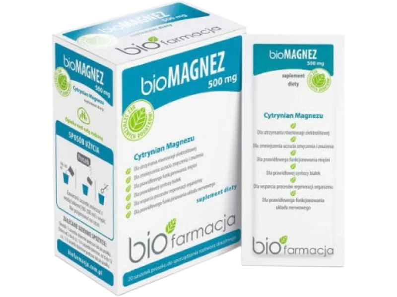 BIOFARMACJA BioMAGNEZ, saszetki, 500 mg