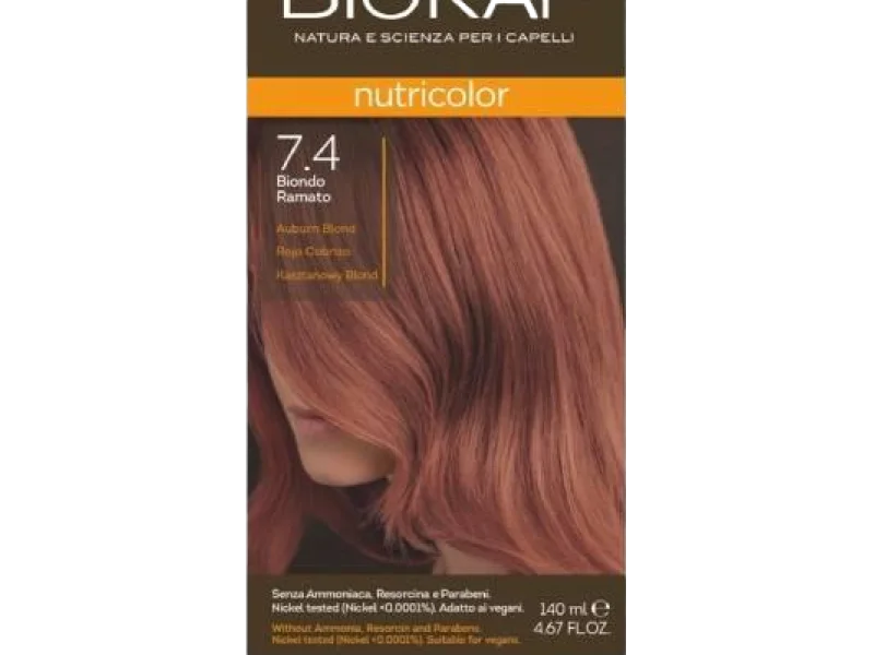 Biokap Nutricolor naturalna farba do włosów 7.4 kasztanowy blond, krem