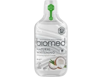 Biomed Natural Whitening Płyn do płukania jamy ustnej Mięta i kokos, płyn do jamy ustnej