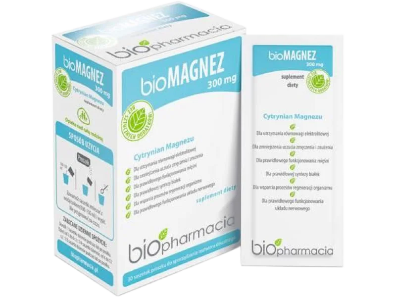Biopharmacia bioMagnez 300 mg, proszek do sporządzania roztworu doustnego, 300 mg
