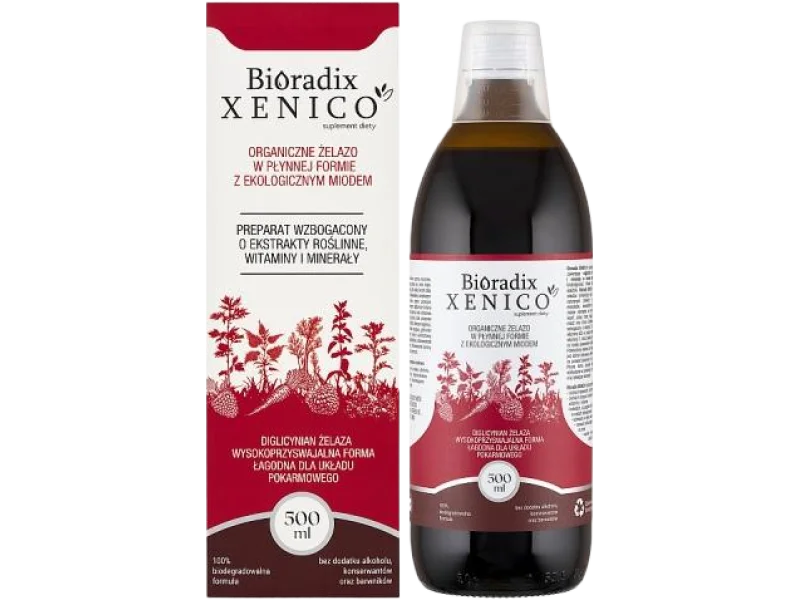 Bioradix Xenico Żelazo w płynie z BIO miodem