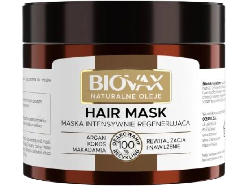 BIOVAX ARGAN MAKADAMIA KOKOS Maseczka do włosów, maska