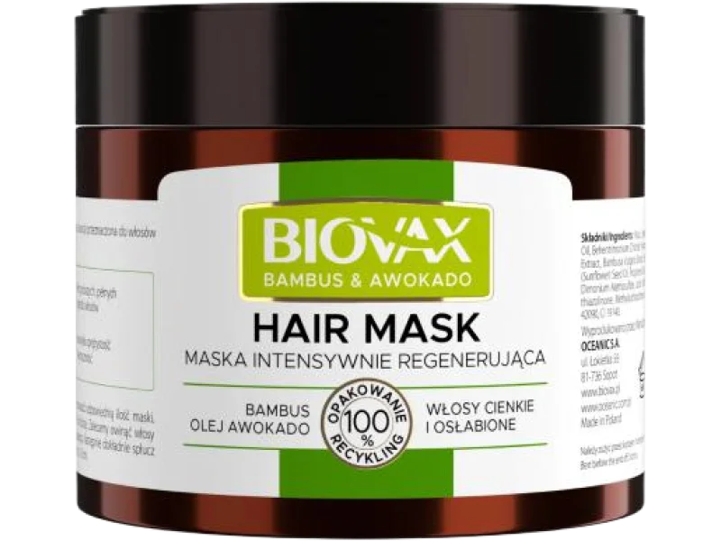 BIOVAX BAMBUS AVOCADO Maseczka intensywnie regenerująca, maska