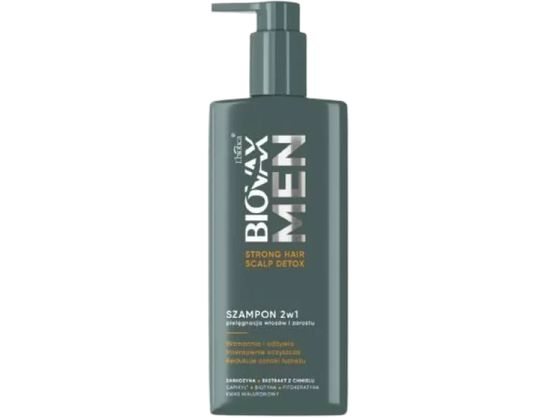 BIOVAX Men Strong Hair&Scalp Detox 2w1 Szampon do włosów i brody