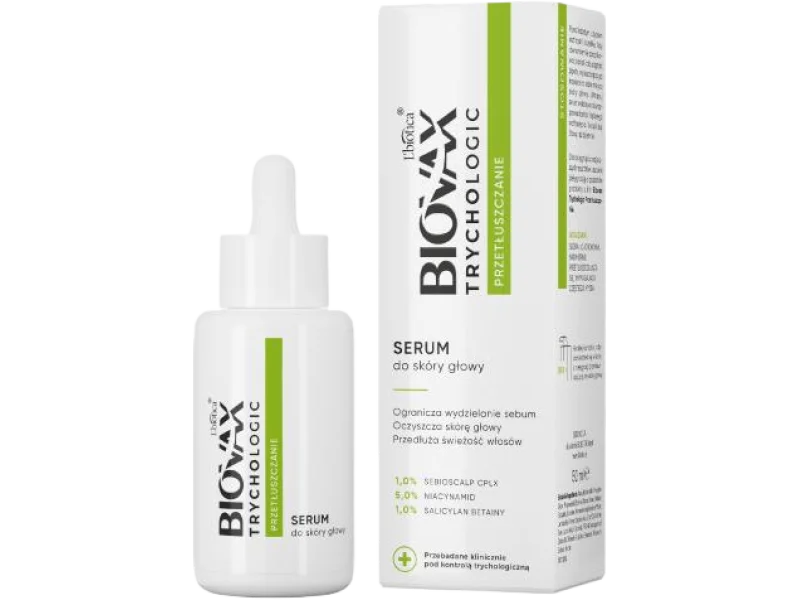 BIOVAX Trychologic Przetłuszczanie Serum do skóry głowy