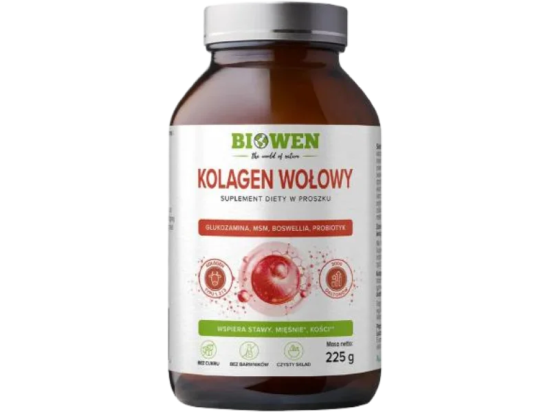 Biowen Kolagen wołowy typu I, II, III, proszek