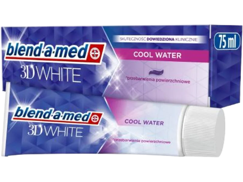 BLEND-A-MED 3D White Cool Water, pasta do jamy ustnej, 1450 ppm