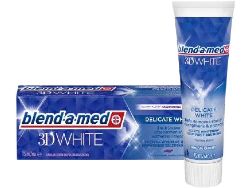 BLEND-A-MED 3D White Delicate White, pasta do jamy ustnej, 1450 ppm