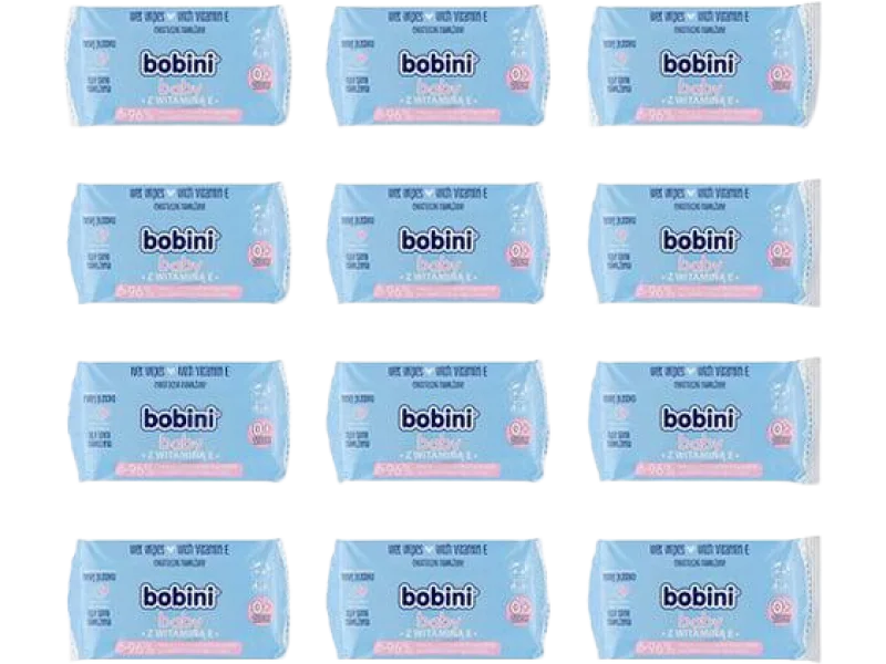 BOBINI BABY Chusteczki nawilżane dla dzieci i niemowląt z witaminą E