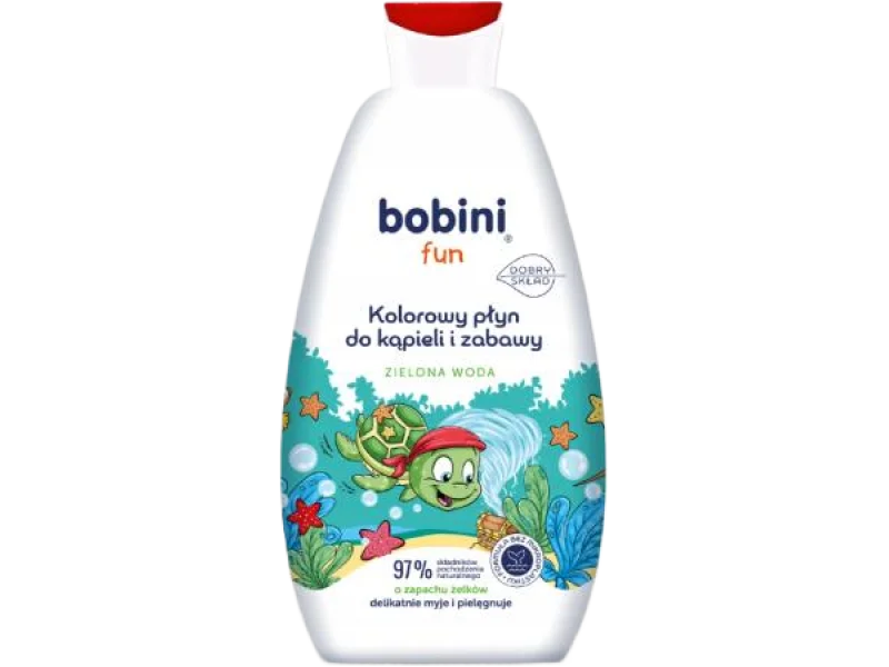 BOBINI FUN Kolorowy płyn do kąpieli i zabawy Zielona Woda