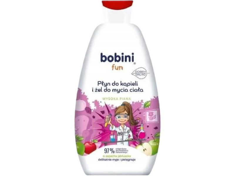 BOBINI FUN Płyn do kąpieli i żel do mycia ciała o zapachu jabłuszka