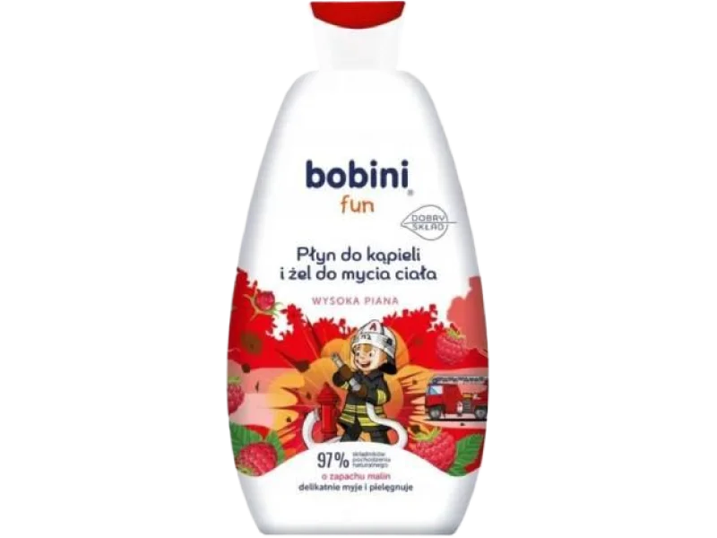 BOBINI FUN Płyn do kąpieli i żel do mycia ciała o zapachu malin