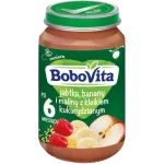 BoboVita jabłka banany i maliny z kleikiem kukurydzianym po 6 miesiącu, deser