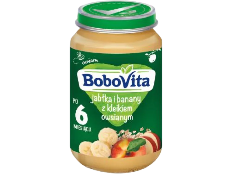 BoboVita Jabłka i banany z kleikiem owsianym po 6 miesiącu, 22.2 mg/100 g