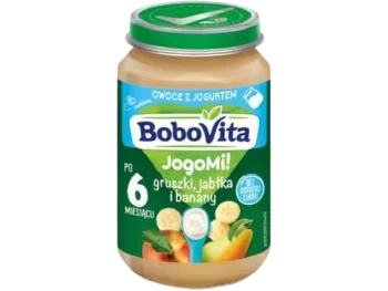 Zdjęcie produktu BOBOVITA JogoMi! Owoce z jogurtem gruszki, jabłka i banany, deser
