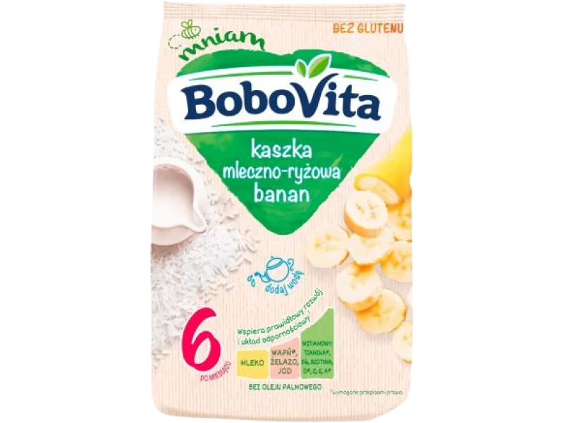 BoboVita Kaszka mleczno-ryżowa banan po 6. miesiącu, proszek