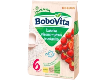 Zdjęcie produktu BoboVita Kaszka mleczno-ryżowa truskawka, proszek