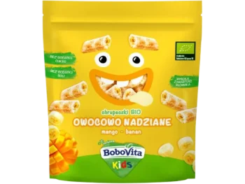Zdjęcie produktu BoboVita Kids Chrupeczki BIO Owocowo nadziane, smak mango-banan, chrupki