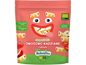 Zdjęcie produktu BoboVita Kids chrupeczki BIO owocowo nadziane truskawka, chrupki
