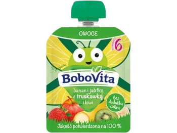 Zdjęcie produktu BoboVita Mus banan, jabłko, truskawki, kiwi