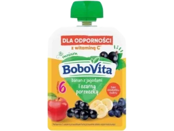 Zdjęcie produktu BOBOVITA Mus banan z jagodami i czarną porzeczką po 6. miesiącu