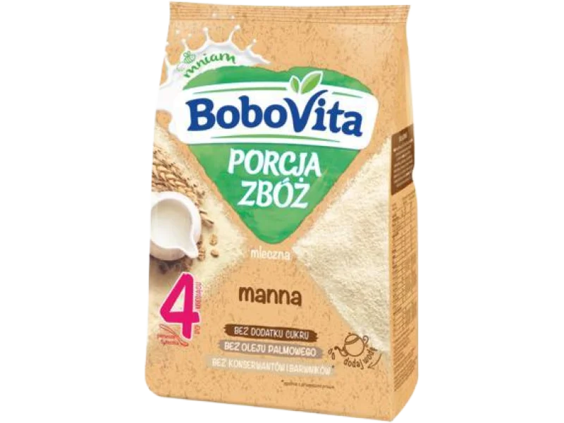BoboVita Porcja Zbóż Kaszka mleczna manna, proszek