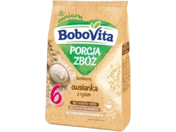 Zdjęcie produktu BOBOVITA Porcja zbóż Owsianka bezmleczna z ryżem po 6. miesiącu, proszek