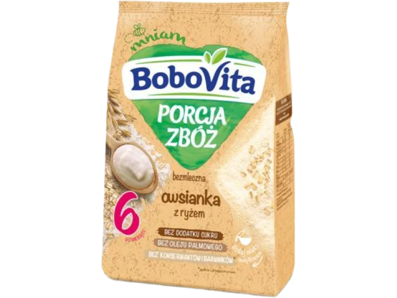 BOBOVITA Porcja zbóż Owsianka bezmleczna z ryżem po 6. miesiącu, proszek