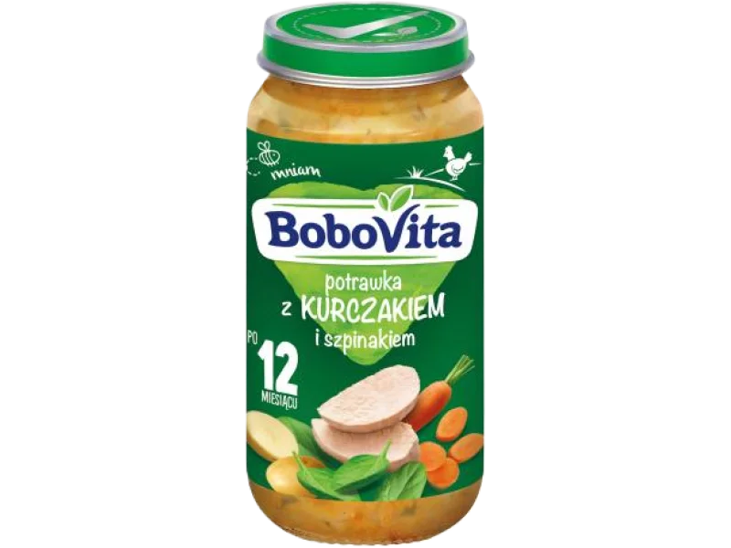 BoboVita Potrawka z kurczakiem i szpinakiem po 12 miesiącu