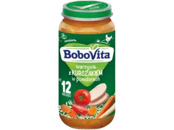 Zdjęcie produktu BoboVita warzywa z kurczakiem w pomidorach po 12 miesiącu, obiadek