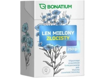 Zdjęcie produktu Bonatium Len Mielony Złocisty do zaparzania, zioła do zaparzania