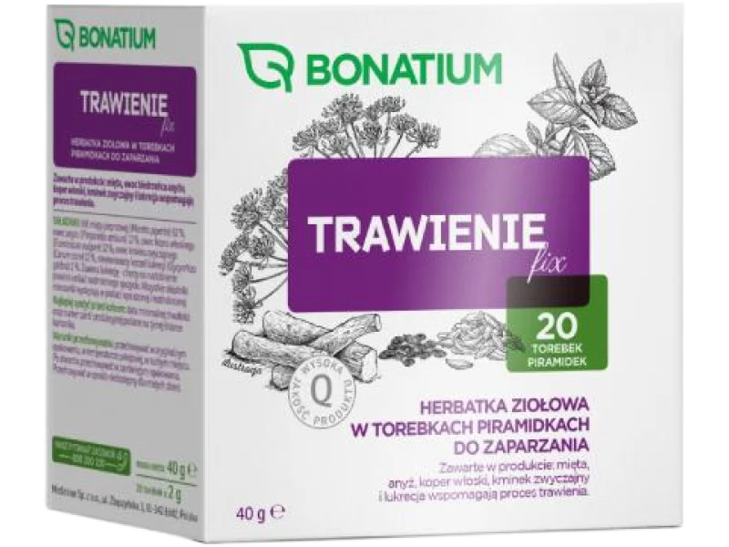Bonatium Trawienie fix herbatka ziołowa ze składnikami wspomagającymi trawienie, zioła do zaparzania