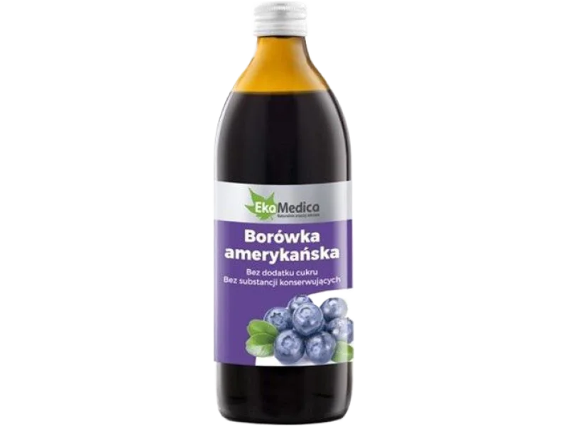 Borówka Amerykańska 100% sok, płyn
