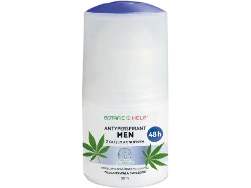 BotanicHelp Antyperspirant MEN 48h z olejem konopnym, roll-on