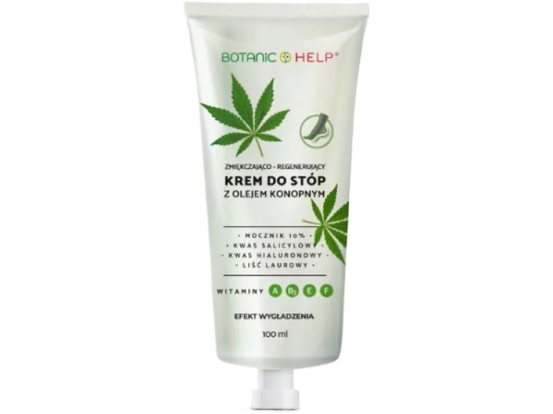 BotanicHelp Zmiękczająco-regenerujący krem do stóp z olejem konopnym