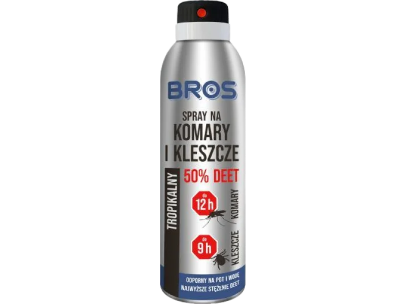 BROS Spray na komary i kleszcze 50% DEET Tropikalny, 50%