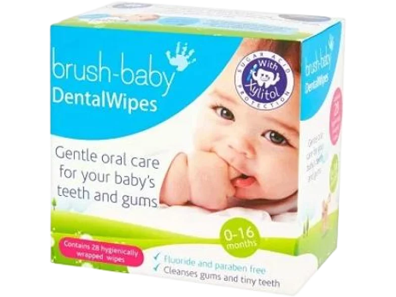 BRUSHBABY Dental Wipes Chusteczki higieniczne