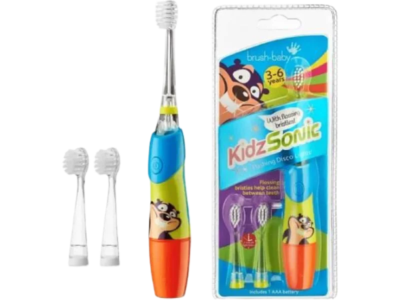 BRUSHBABY KidzSonic Szczoteczka soniczna dla dzieci 3-6 lat, sprzęt medyczny