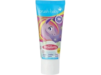 Zdjęcie produktu BRUSHBABY Pasta do mycia zębów dla dzieci w wieku 3+ lat Truskawka