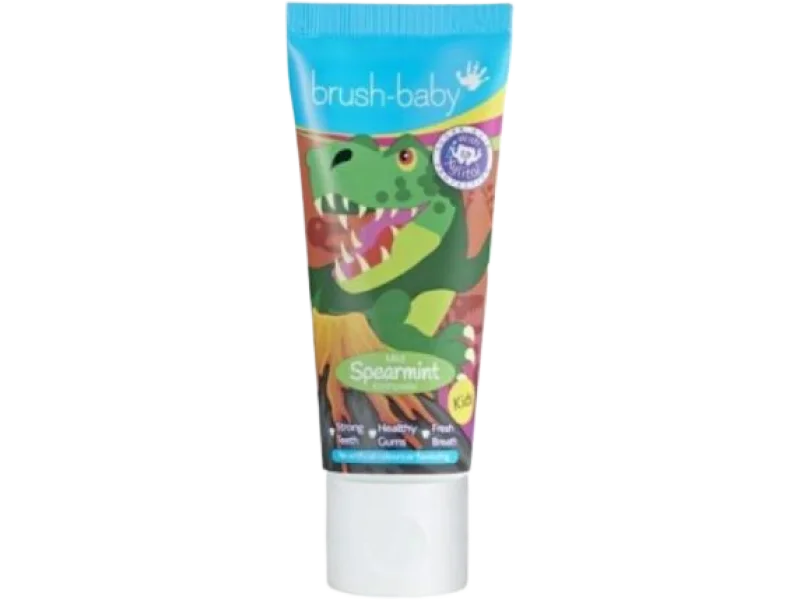 BRUSHBABY Pasta do zębów Spearmint 3+ lat, pasta do jamy ustnej