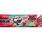 BUNNY NINJA Fruit Straws Przekąska owocowa – pałeczki o smaku jabłko-truskawka, żelki