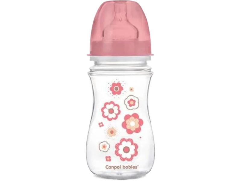 CANPOL BABIES Butelka Antykolkowa Różowe Kwiaty, sprzęt medyczny