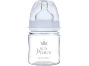 Zdjęcie produktu CANPOL BABIES butelka szeroka antykolkowa PP EasyStart ROYAL BABY niebieska, sprzęt medyczny