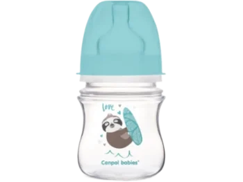 Zdjęcie produktu CANPOL BABIES Butelka szerokootworowa antykolkowa turkusowy leniwiec, sprzęt medyczny