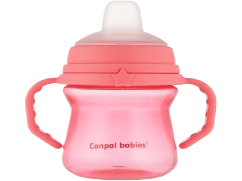 CANPOL BABIES Kubek niekapek z silikonowym ustnikiem FirstCup, sprzęt medyczny