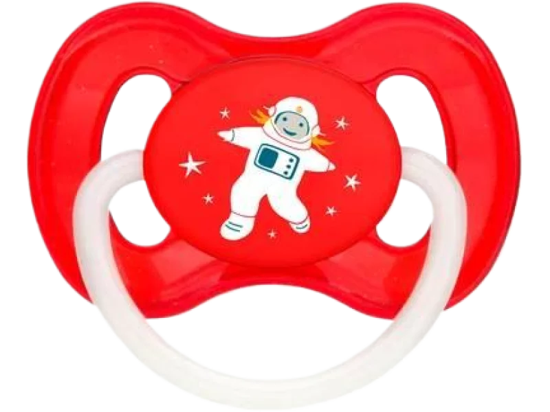 Canpol Babies Smoczek okrągły Kosmos 0-6 miesięcy czerwony 23/221