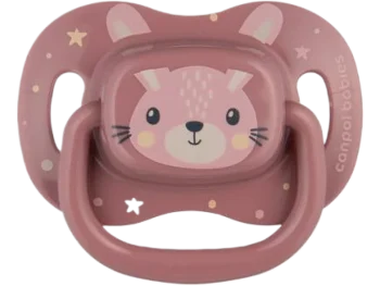Zdjęcie produktu CANPOL BABIES Smoczek uspokajający silikonowy symetryczny Cute Animals, różowy